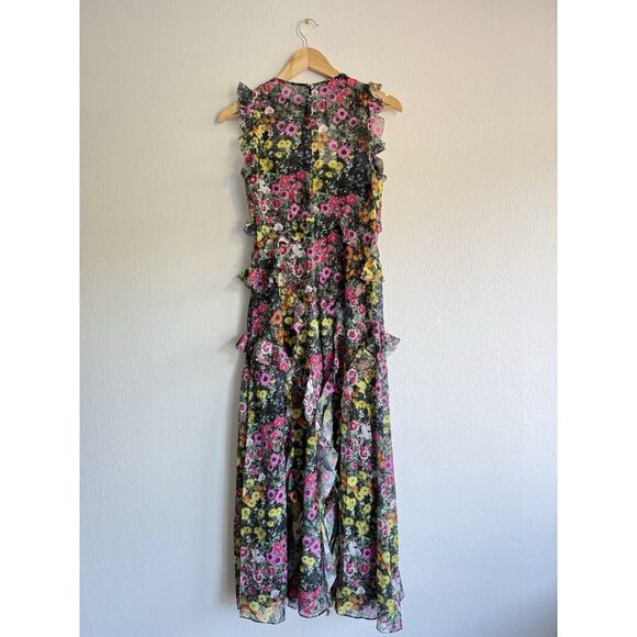 Ted Baker Women's Sleeveless Waterfall‎ Midi Dress in Black, Gloriha Size 1 - Picture 6 of 13